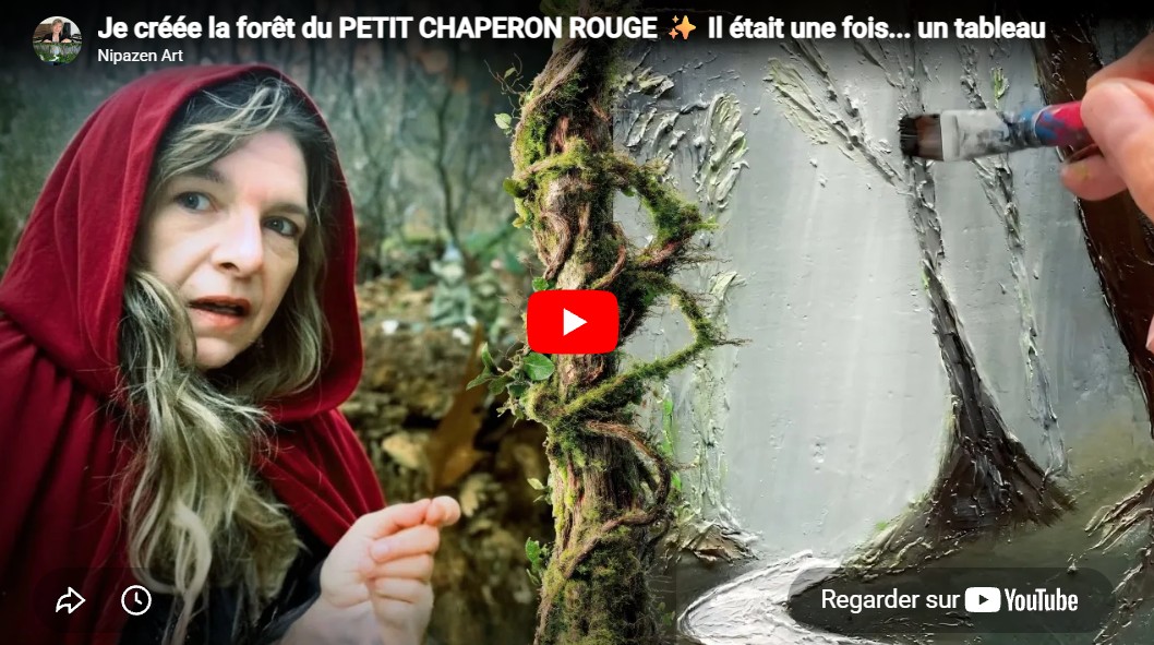 Je cr&eacute;&eacute;e la for&ecirc;t du PETIT CHAPERON ROUGE Il &eacute;tait une fois... un tableau