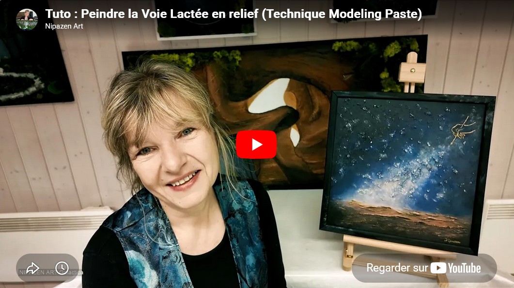 Tuto : Peindre la Voie Lact&eacute;e en relief (Technique Modeling Paste)